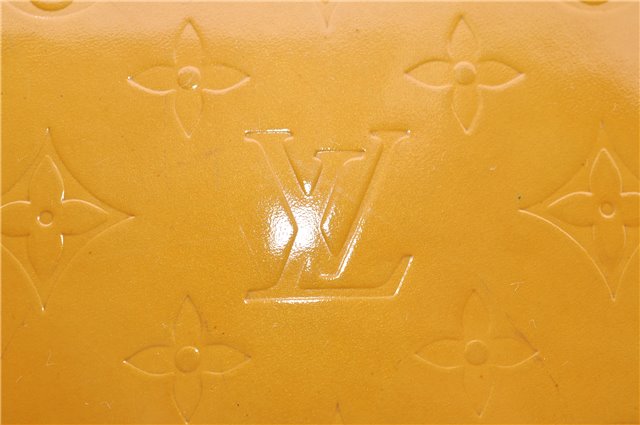 Authentic LOUIS VUITTON Vernis Houston Shoulder Hand Bag Yellow M91004 LV 6538C