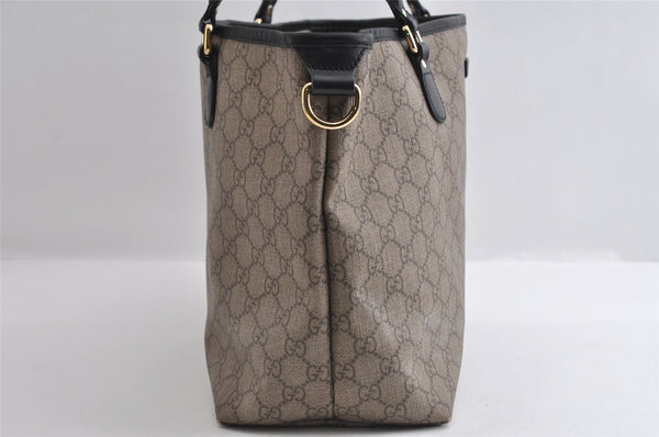 Authentic GUCCI Vintage Shoulder Tote Bag GG PVC Leather 203693 Brown 6538I