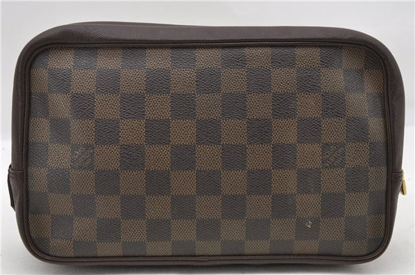 Authentic LOUIS VUITTON Damier Trousse Toilette Clutch Hand Bag N47623 LV 6539C