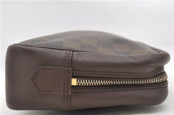 Authentic LOUIS VUITTON Damier Trousse Toilette Clutch Hand Bag N47623 LV 6539C