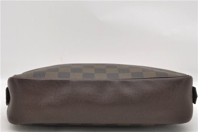 Authentic LOUIS VUITTON Damier Trousse Toilette Clutch Hand Bag N47623 LV 6539C