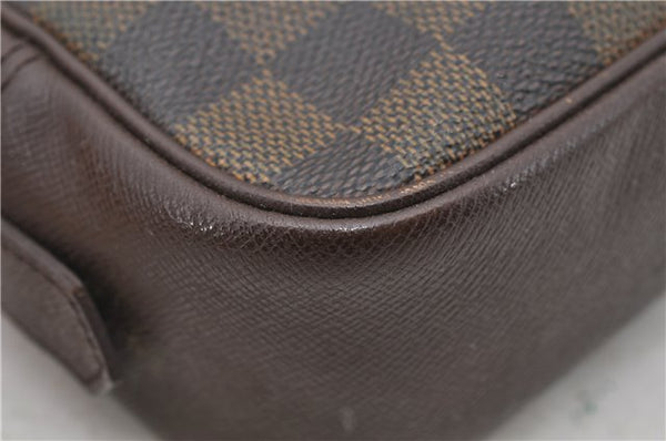 Authentic LOUIS VUITTON Damier Trousse Toilette Clutch Hand Bag N47623 LV 6539C