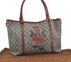 Authentic GUCCI Heart Tattoo Shoulder Tote Bag GG PVC Enamel 197953 Navy 6539I