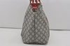 Authentic GUCCI Heart Tattoo Shoulder Tote Bag GG PVC Enamel 197953 Navy 6539I