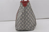 Authentic GUCCI Heart Tattoo Shoulder Tote Bag GG PVC Enamel 197953 Navy 6539I