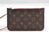 Authentic Louis Vuitton Monogram Neverfull Pouch Purse Clutch Bag Pink LV 6540F