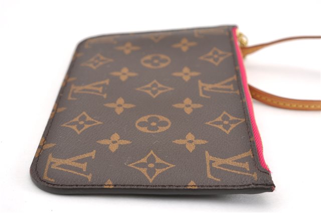 Authentic Louis Vuitton Monogram Neverfull Pouch Purse Clutch Bag Pink LV 6540F