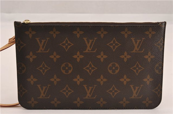 Authentic Louis Vuitton Monogram Neverfull Pouch Purse Clutch Bag LV 6544F