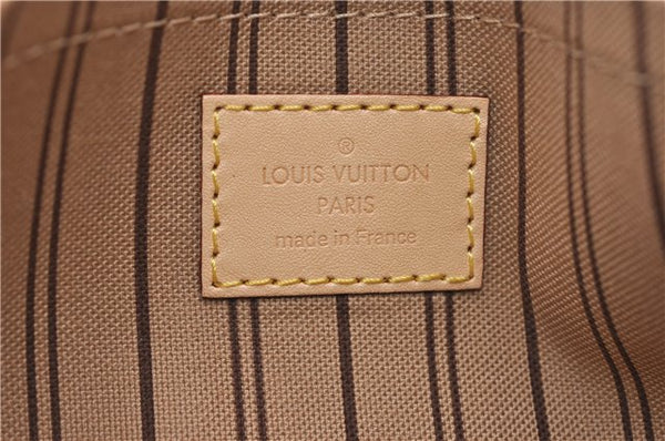 Authentic Louis Vuitton Monogram Neverfull Pouch Purse Clutch Bag LV 6544F