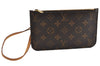 Authentic Louis Vuitton Monogram Neverfull Pouch Purse Clutch Bag LV 6545F