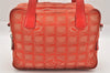 Authentic CHANEL New Travel Line 2Way Shoulder Hand Bag Nylon Leather Red 6545I