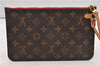 Authentic Louis Vuitton Monogram Neverfull Pouch Purse Clutch Bag Red LV 6547F