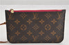 Authentic Louis Vuitton Monogram Neverfull Pouch Purse Clutch Bag Pink LV 6548F