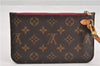 Authentic Louis Vuitton Monogram Neverfull Pouch Purse Clutch Bag Pink LV 6548F