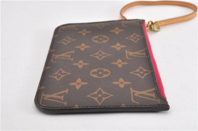 Authentic Louis Vuitton Monogram Neverfull Pouch Purse Clutch Bag Pink LV 6548F