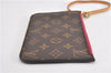 Authentic Louis Vuitton Monogram Neverfull Pouch Purse Clutch Bag Pink LV 6548F