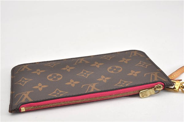 Authentic Louis Vuitton Monogram Neverfull Pouch Purse Clutch Bag Pink LV 6548F