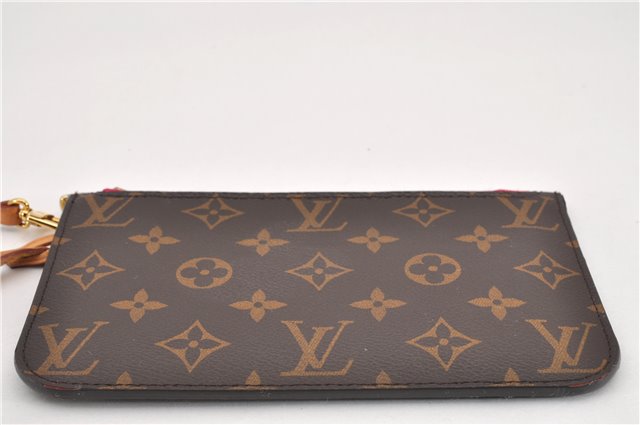 Authentic Louis Vuitton Monogram Neverfull Pouch Purse Clutch Bag Pink LV 6548F