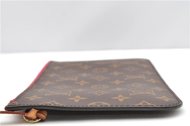 Authentic Louis Vuitton Monogram Neverfull Pouch Purse Clutch Bag Pink LV 6551F