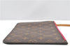 Authentic Louis Vuitton Monogram Neverfull Pouch Purse Clutch Bag Pink LV 6551F