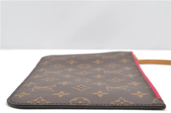 Authentic Louis Vuitton Monogram Neverfull Pouch Purse Clutch Bag Pink LV 6551F