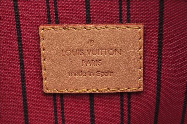 Authentic Louis Vuitton Monogram Neverfull Pouch Purse Clutch Bag Pink LV 6551F