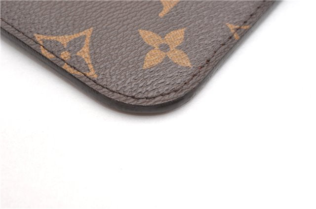 Authentic Louis Vuitton Monogram Neverfull Pouch Purse Clutch Bag Yellow 6552F