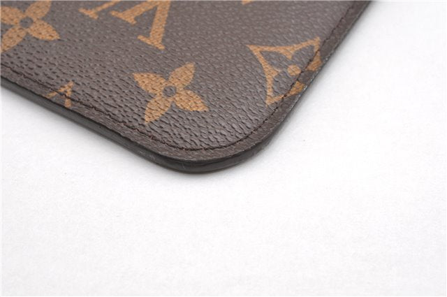 Authentic Louis Vuitton Monogram Neverfull Pouch Purse Clutch Bag Yellow 6552F
