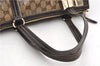 Auth GUCCI GG Crystal Ribbon Shoulder Hand Bag PVC Leather 181490 Brown 6553D