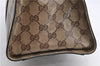 Auth GUCCI GG Crystal Ribbon Shoulder Hand Bag PVC Leather 181490 Brown 6553D