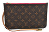 Authentic Louis Vuitton Monogram Neverfull Pouch Purse Clutch Bag Pink LV 6554F