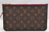 Authentic Louis Vuitton Monogram Neverfull Pouch Purse Clutch Bag Pink LV 6554F