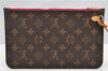 Authentic Louis Vuitton Monogram Neverfull Pouch Purse Clutch Bag Pink LV 6554F