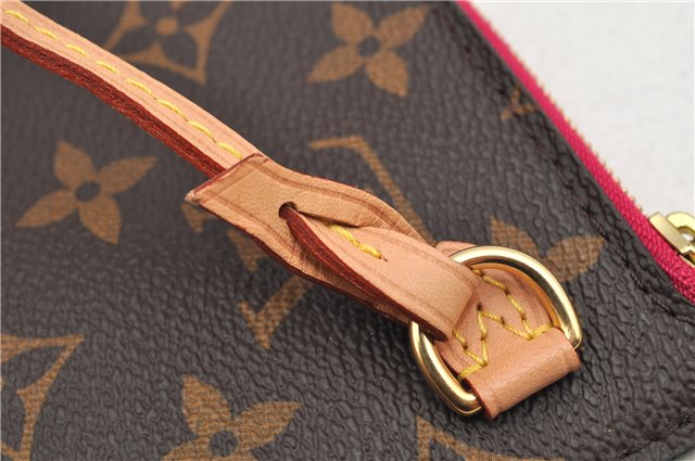 Authentic Louis Vuitton Monogram Neverfull Pouch Purse Clutch Bag Pink LV 6554F