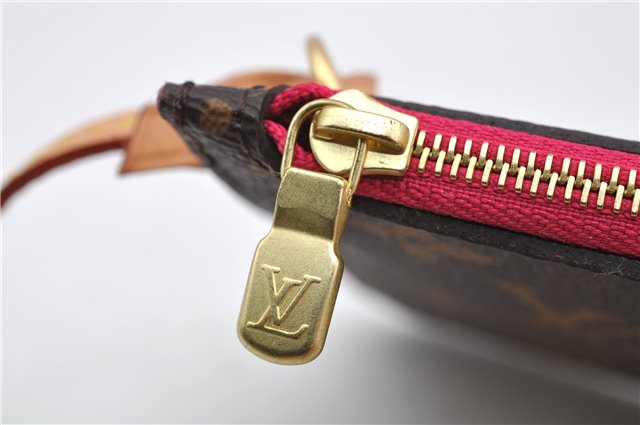 Authentic Louis Vuitton Monogram Neverfull Pouch Purse Clutch Bag Pink LV 6554F
