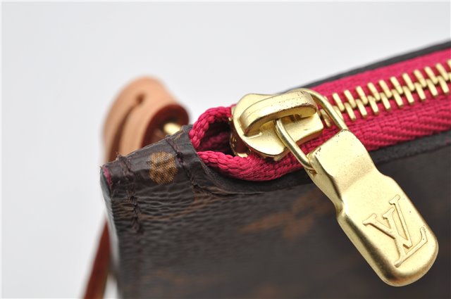 Authentic Louis Vuitton Monogram Neverfull Pouch Purse Clutch Bag Pink LV 6554F