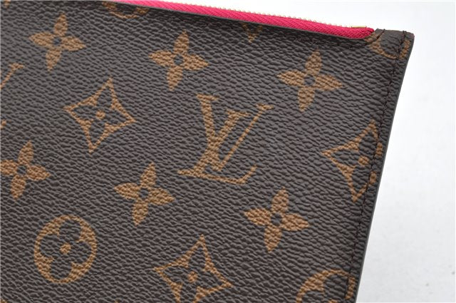 Authentic Louis Vuitton Monogram Neverfull Pouch Purse Clutch Bag Pink LV 6554F