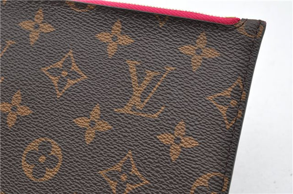 Authentic Louis Vuitton Monogram Neverfull Pouch Purse Clutch Bag Pink LV 6554F