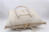 Auth Louis Vuitton Monogram Empreinte Lumineuse PM Tote Bag M93411 White 6555D