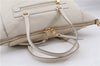 Auth Louis Vuitton Monogram Empreinte Lumineuse PM Tote Bag M93411 White 6555D