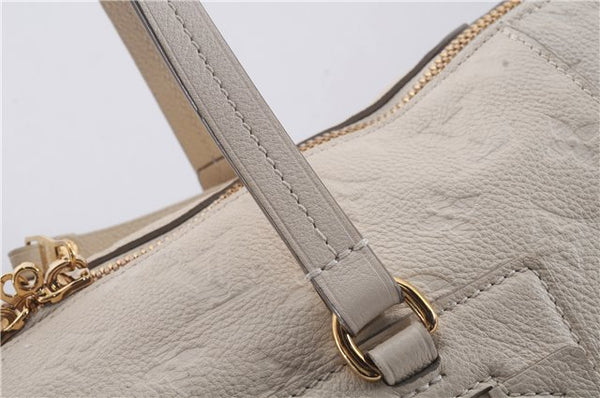 Auth Louis Vuitton Monogram Empreinte Lumineuse PM Tote Bag M93411 White 6555D