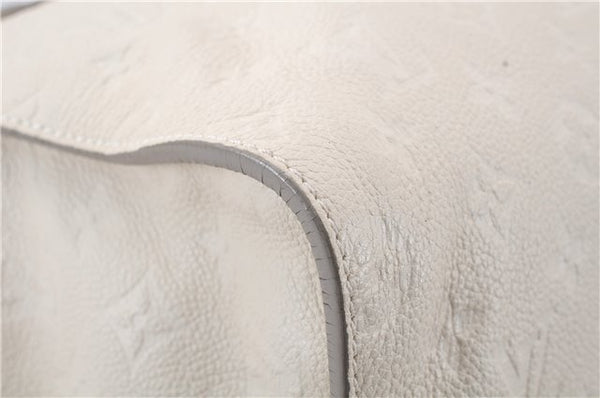Auth Louis Vuitton Monogram Empreinte Lumineuse PM Tote Bag M93411 White 6555D