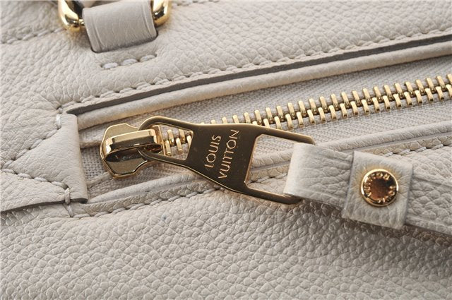 Auth Louis Vuitton Monogram Empreinte Lumineuse PM Tote Bag M93411 White 6555D