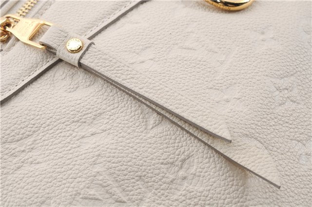 Auth Louis Vuitton Monogram Empreinte Lumineuse PM Tote Bag M93411 White 6555D