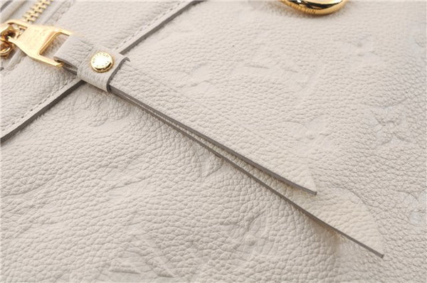 Auth Louis Vuitton Monogram Empreinte Lumineuse PM Tote Bag M93411 White 6555D