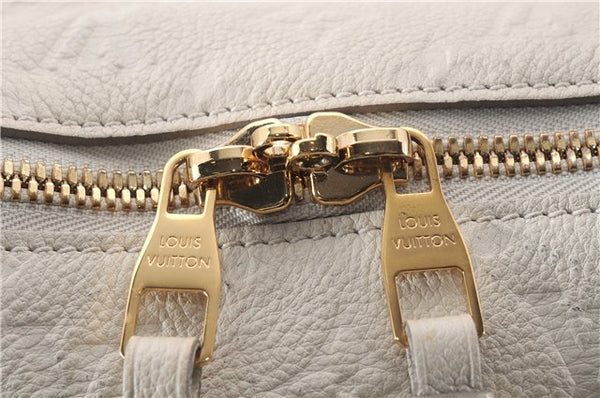 Auth Louis Vuitton Monogram Empreinte Lumineuse PM Tote Bag M93411 White 6555D