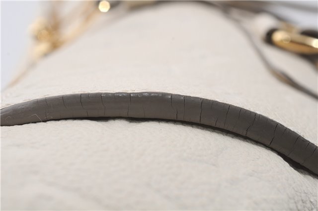 Auth Louis Vuitton Monogram Empreinte Lumineuse PM Tote Bag M93411 White 6555D