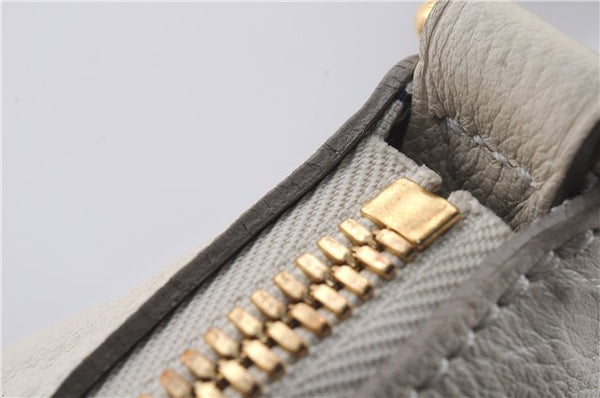 Auth Louis Vuitton Monogram Empreinte Lumineuse PM Tote Bag M93411 White 6555D