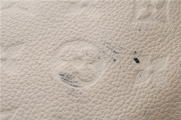 Auth Louis Vuitton Monogram Empreinte Lumineuse PM Tote Bag M93411 White 6555D