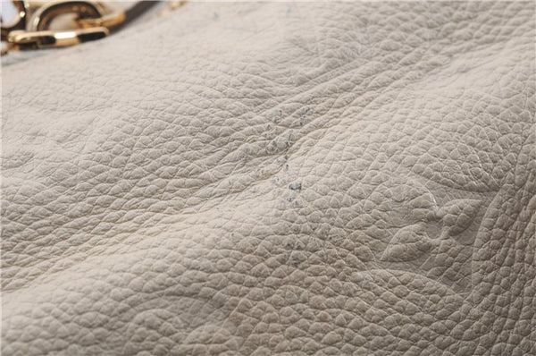 Auth Louis Vuitton Monogram Empreinte Lumineuse PM Tote Bag M93411 White 6555D